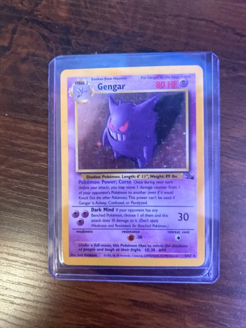 1999 POKEMON TCG Fossil 1ST EDITION Gengar HOLO RARE 5/62 - NM